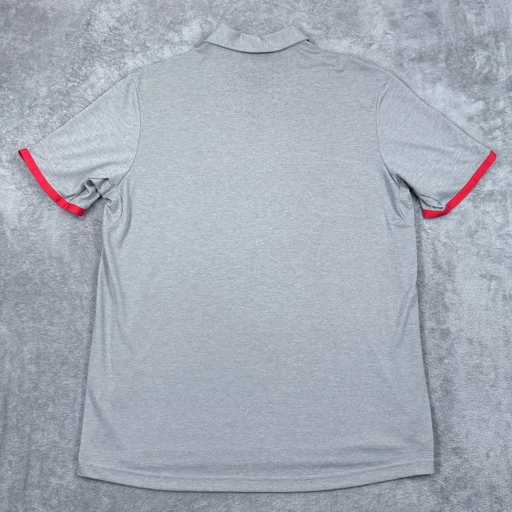 Adidas ClimaChill Golf Polo Shirt Men Large Gray Athletic‎ Performance Stretch